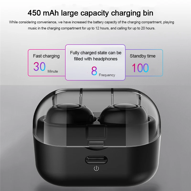 AABB Hifi Портативная Беспроводная Bluetooth гарнитура 5 0 наушники вкладыши бинауральный