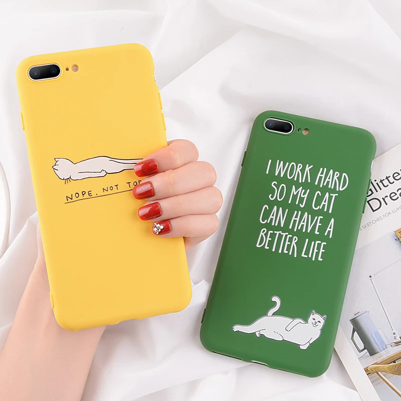 Чехол Moskado для iPhone 6 S 7 8 Plus X XR XS Max чехол с изображением милого кота собаки желтого