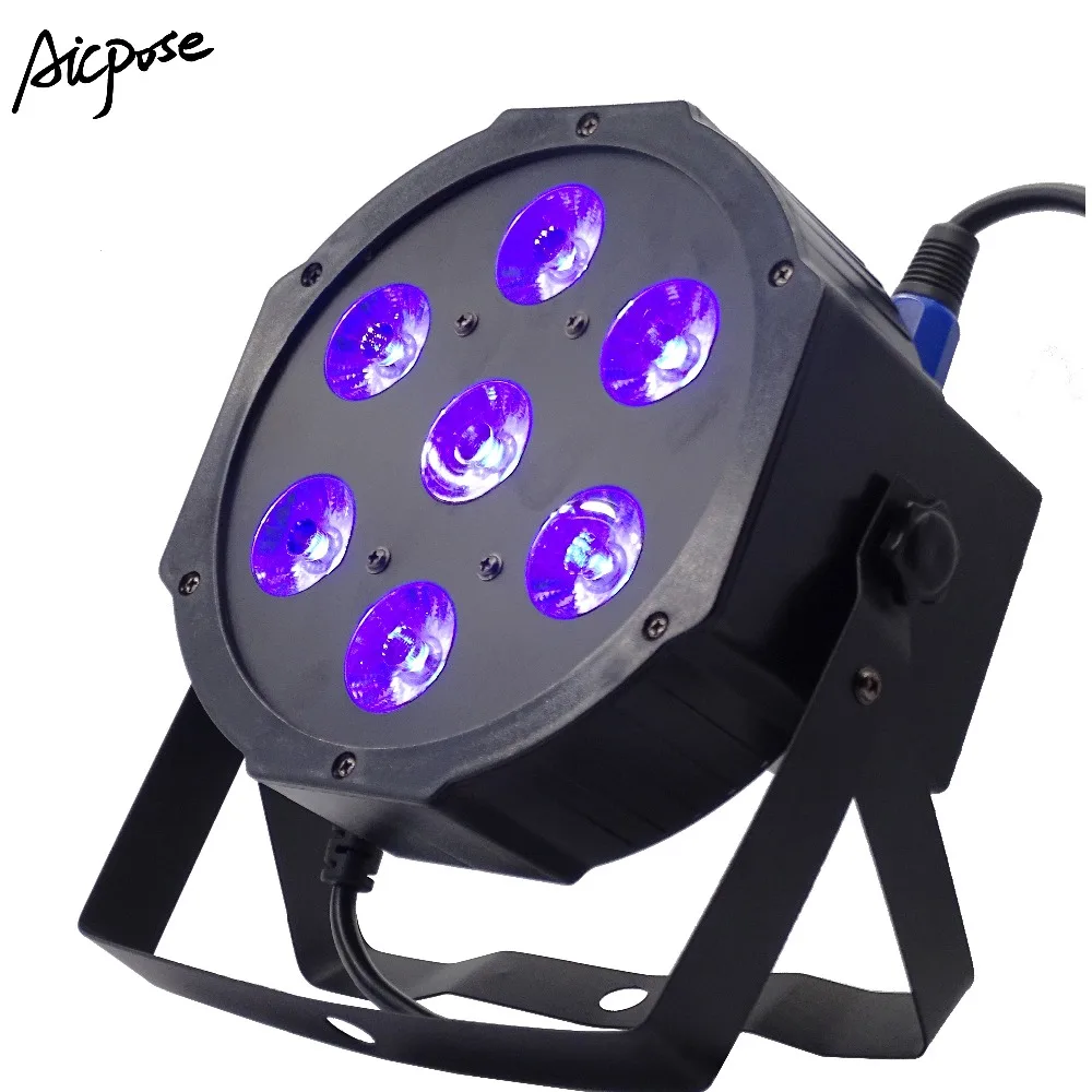 Led Par can 7x12 Вт Led Par огни RGBW 4в1/RGBWA UV 6в1 плоский Par Led dmx512 Диско огни свадебные маленькие dj сцены