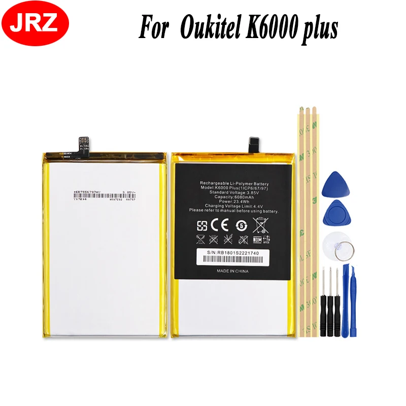 

6080mAh For Oukitel K6000 Plus Battery High Quality Large Capacity Batterie Bateria Accumulator AKKU+Tools