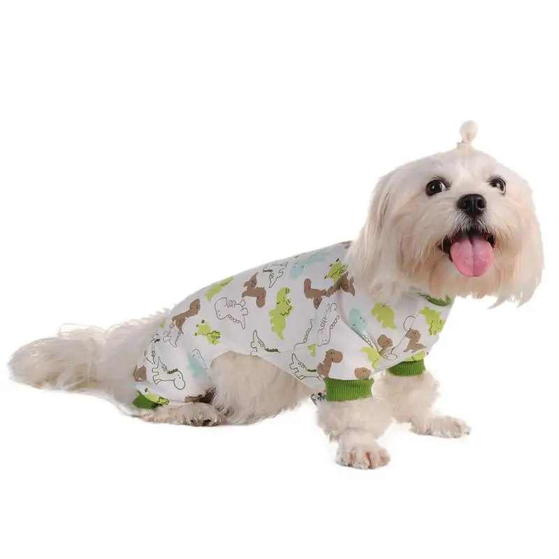 

Cotton Pajamas Dinosaur Apparel Jumpsuit for Pet Dog