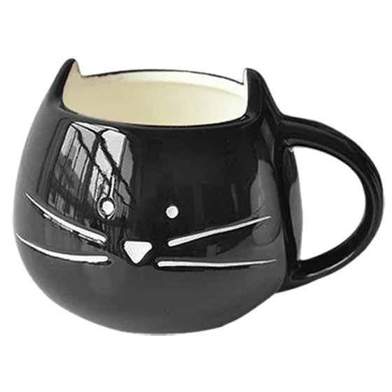 Кофейная чашка черная кошка животные молочная керамическая кружка для