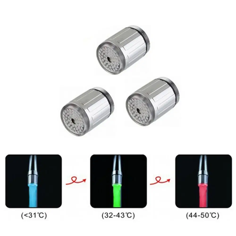 

LED Water Faucet Stream Light 7 Colors Changing Glow Shower Stream Tap Bathroom