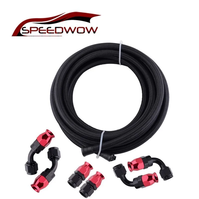 SPEEDWOW AN6 поворотный фторопласт шланг Конец 0 + 45 90 180 дегерр масло фитинг 3 М
