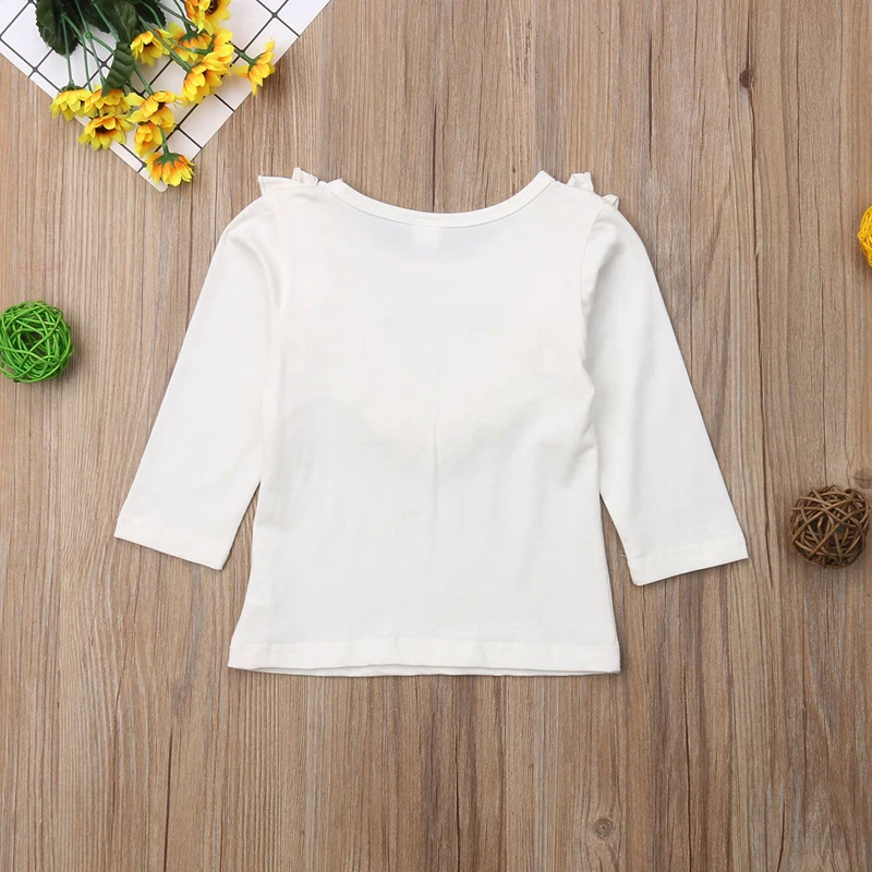 Топ FOCUSNORM для маленьких девочек футболка детская Базовая осенняя одежда