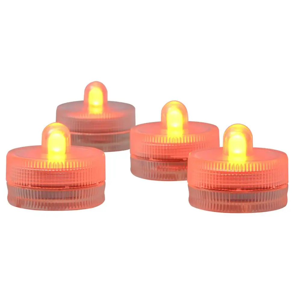 Factory Wholesale 100pcs Pink Color 2pcs Replaceable CR2032 Battery Operated Submersible led Tealight