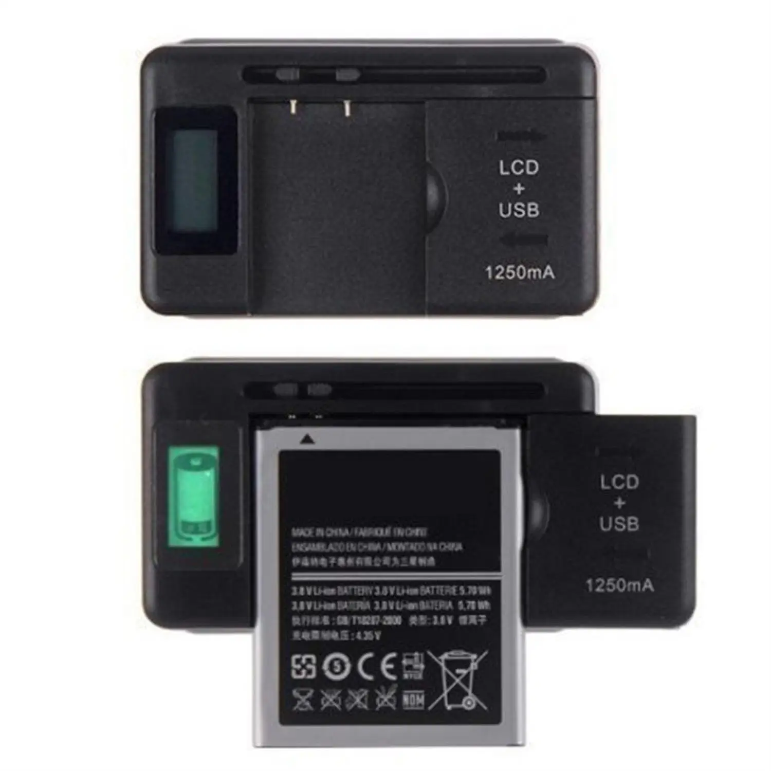 General Charger LCD Display Smart USB DC 4.35V Fast With indication function Black Lithium battery | Мобильные телефоны и