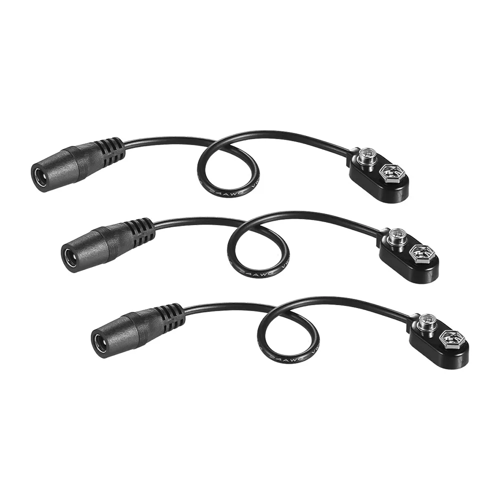 9V Battery Clip Converter Snap Connector 2.1mm * 5.5mm Female Plug for Guitar Effect One Spot Power Supply | Спорт и развлечения