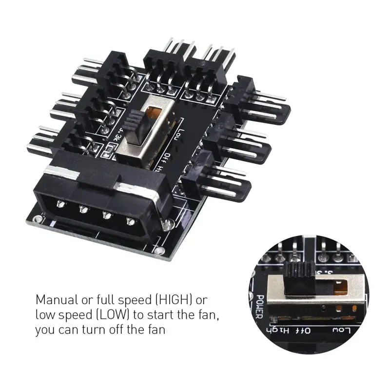 ПК 1 до 8 4Pin Molex охладитель охлаждающий вентилятор концентратор сплиттер кабель