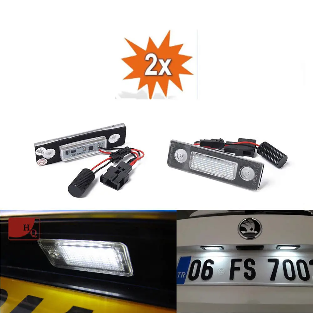 Для Skoda Octavia Roomster 5J без ошибок 2xled номер номерного знака LampUK|Номерной знак| |