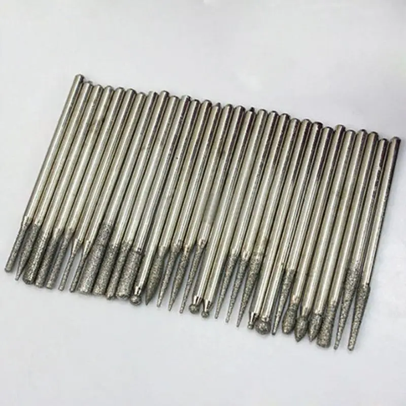 30 шт./компл. Алмазная точка заусенцы сверла аксессуары иглы шлифовальные биты