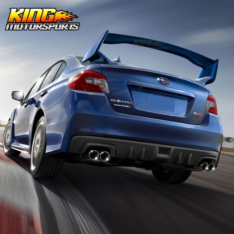 Задний спойлер для багажника Subaru WRX STI OE Неокрашенный Черный ABS подходит 15 18|spoiler for
