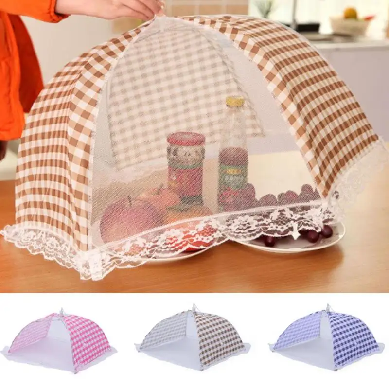 1 шт Кухня в сложенном виде колпак из сетки для еды анти мухи комары зонтик