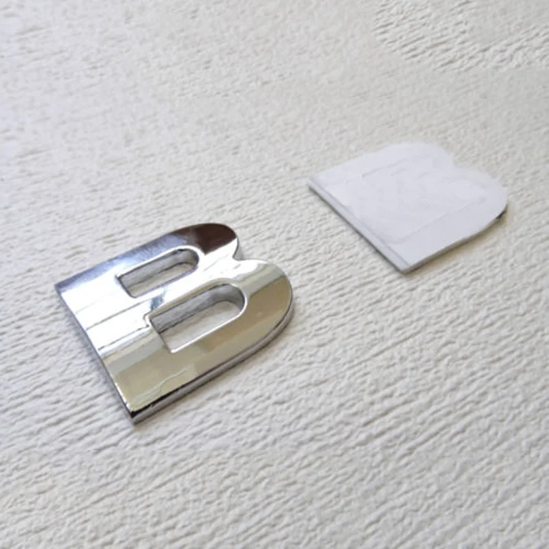 Серебряный полностью металлический самоклеющийся автомобильный значок