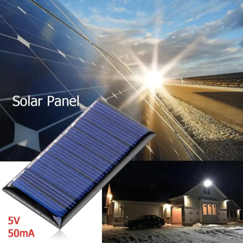 

Solar Cell Module 5V 50mA Solar Panel Polycrystalline Silicone Epoxy Mini Battery Powered Models Solar Panel Charger