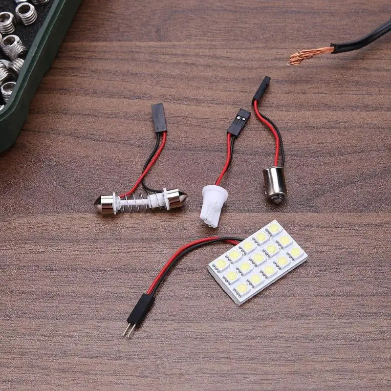 DC 12V 5050 15SMD светодиодный светильник для салона автомобиля панель автомобильный