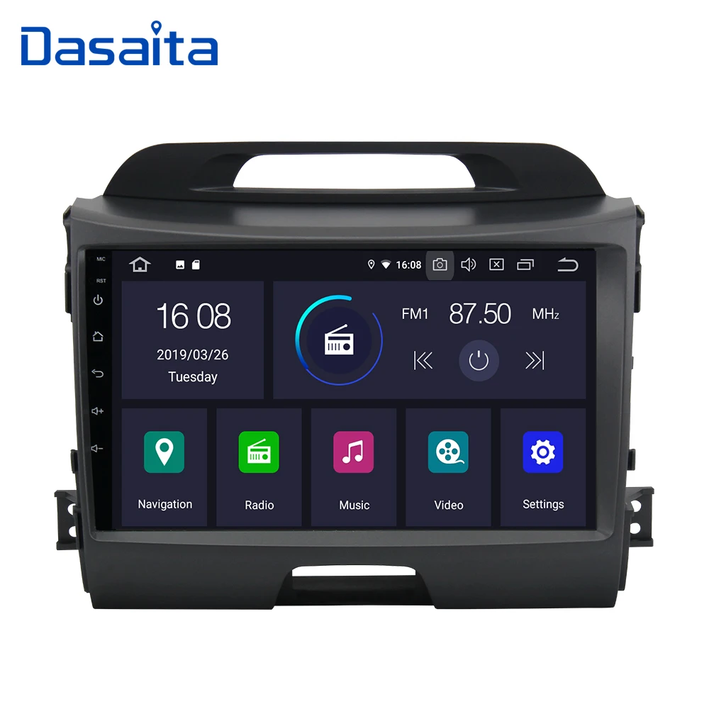 Dasait 9 &quotмультимедийный плеер Android 0 Bluetooth автомобиля gps навигатор Авторадио 1 din 16G