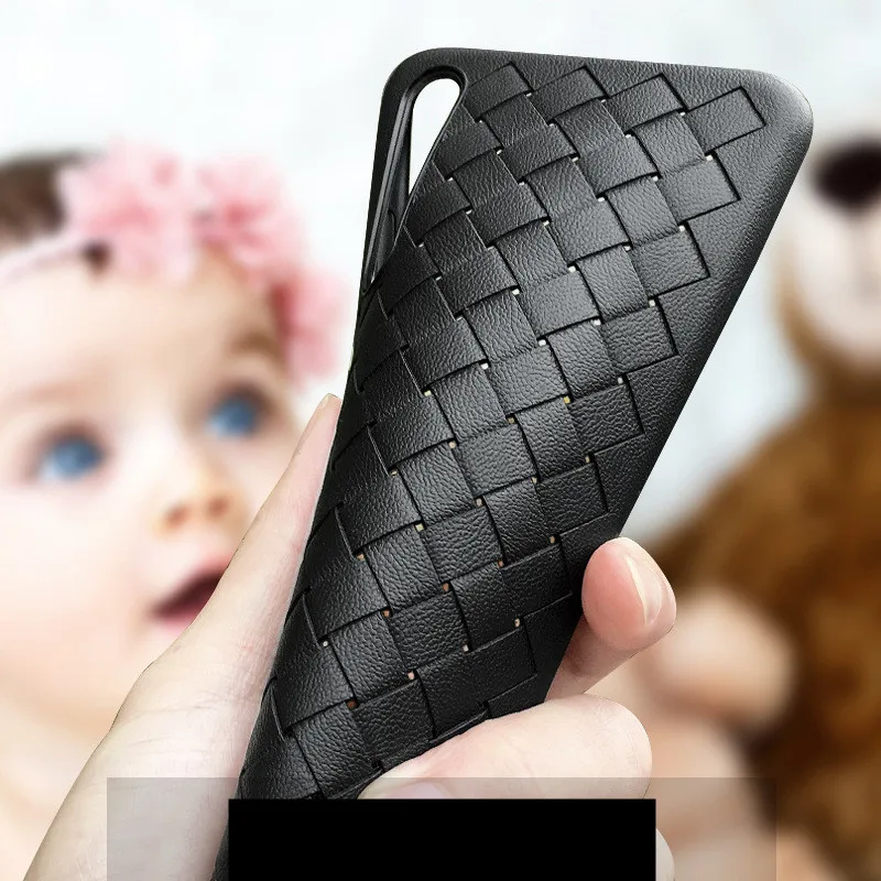 For Huawei P20 Lite Y3 Y5 Y6 Y7 2017 Mate 10 20 Honor 8X Nova 3i Grid Woven Pattern Soft TPU Ultra Slim Breathable Phone Case | Мобильные