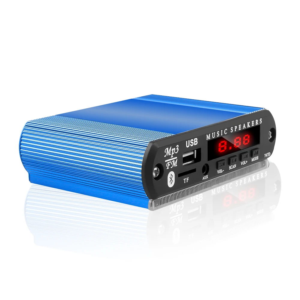 Чехол с алюминиевым корпусом для беспроводной Bluetooth 12 в MP3 WMA декодер плата аудио
