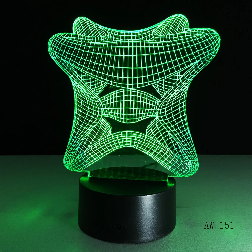 Новинка смайлик 3D версия абстрактный ночник цветная лампа круглая смайлика для
