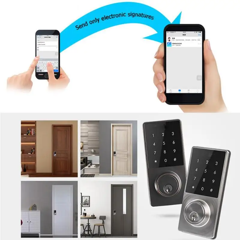 Телефон приложение Bluetooth WiFi умный электронный сенсорный экран кодовый дверной