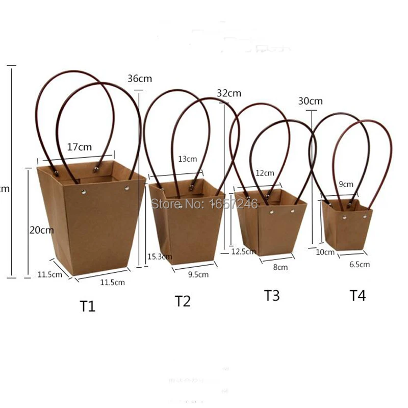 50pcs Kraft Paper Bag DIY Valentine's Day Flower Wrapping Box Gift Packing Bouquet Florist Supplies Wedding Decoration | Дом и сад