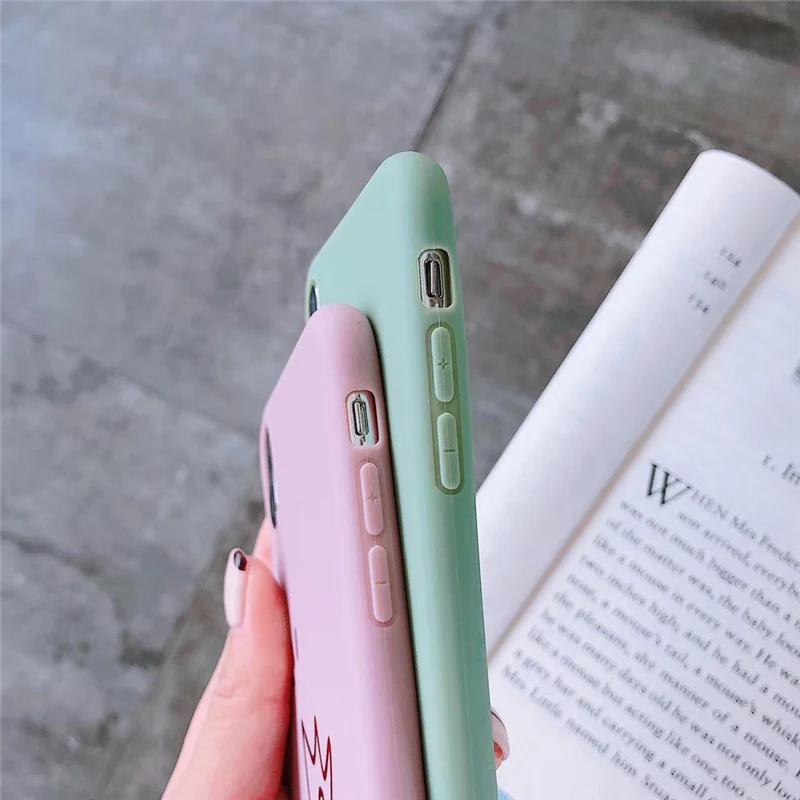 Lovebay чехол для телефона iPhone 6 6s 7 8 Plus X XR XS Max и мультяшной короной Smile Love Heart
