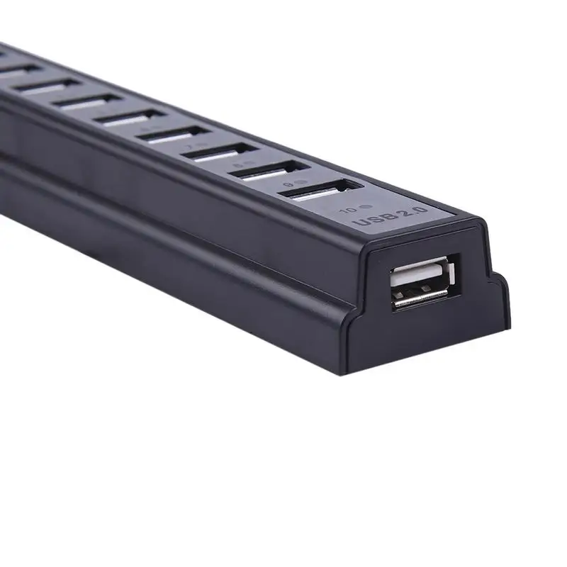 10 й разъем USB 2 0 Супер Скоростной разветвитель с 6 портами + устройство для чтения