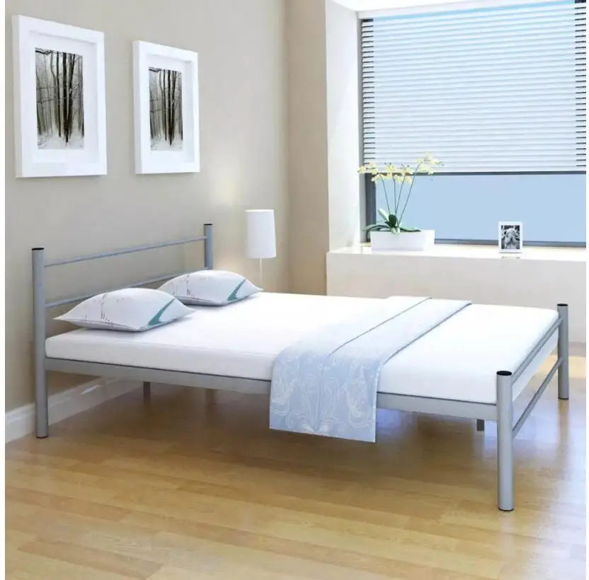 vidaXL Giantex Metal Steel Bed Frame with Stable Slats Headboard Footboard Bedroom Furniture |
