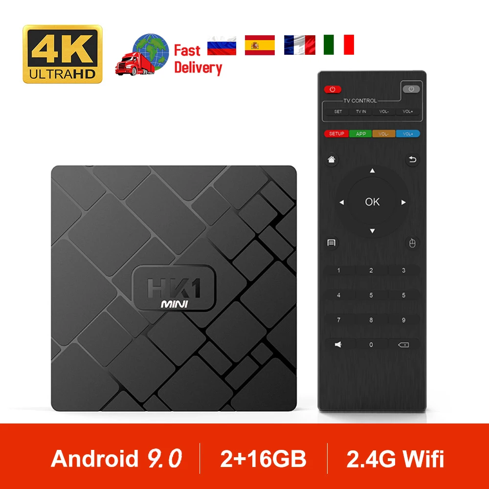 ТВ приставка HK1 mini на Android 9 0 2 + 16 ГБ 4 ядерный процессор RK3229 Wi Fi ГГц 4K 3D|ТВ-приставки