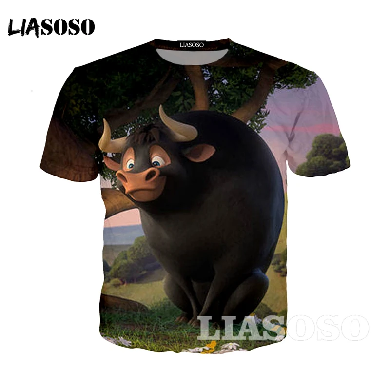 Анимационный фильм Ferdinand 3d печать футболки модные летние мужские веселое Harajuku
