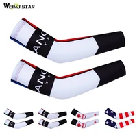 weimostar 1 pair team cycling arm warmers uv protection cycling cuff cover mtb bike cycling arm sleeve basketball arm protector