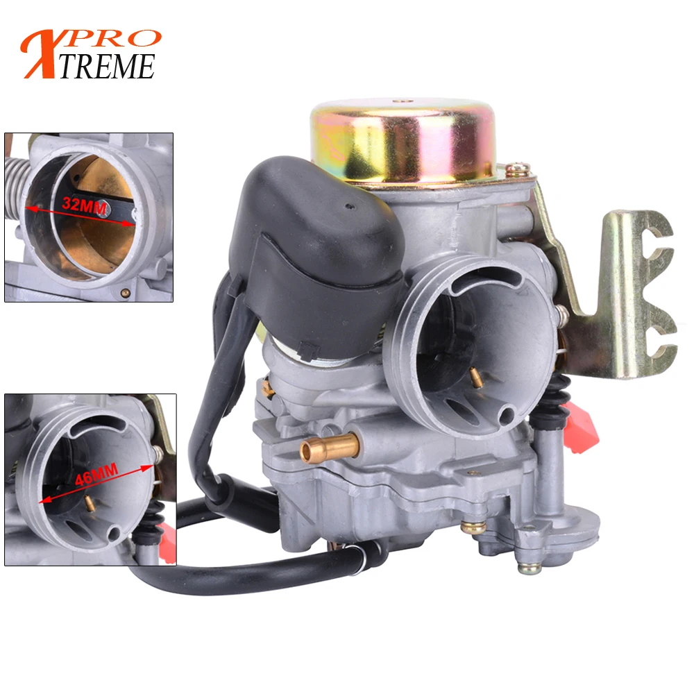 Motorcycle Carburetor 32mm CVK32 Carb Aluminum For Keihin Scooter QUAD ATV GY6 150CC 200CC 250CC Engine | Автомобили и мотоциклы