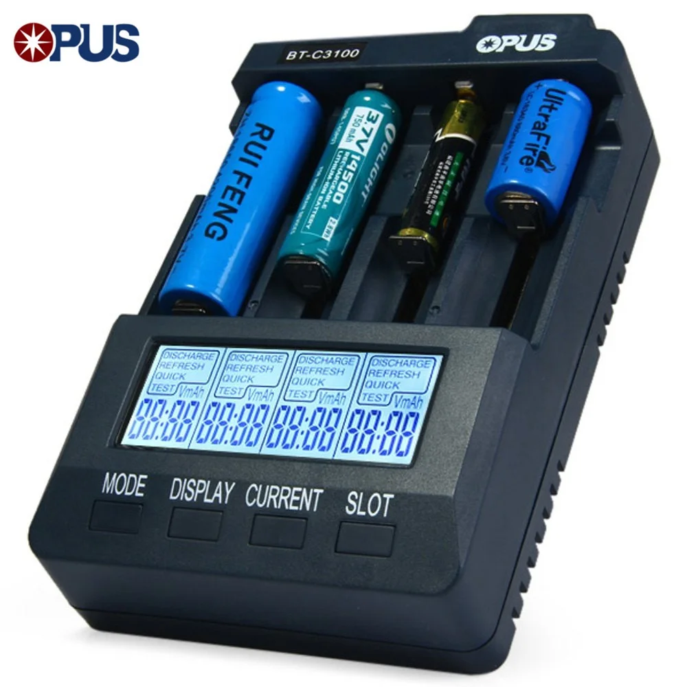 Opus BT C3100 V2.2 умное цифровое интеллектуальное 4 ЖК слота Универсальное зарядное