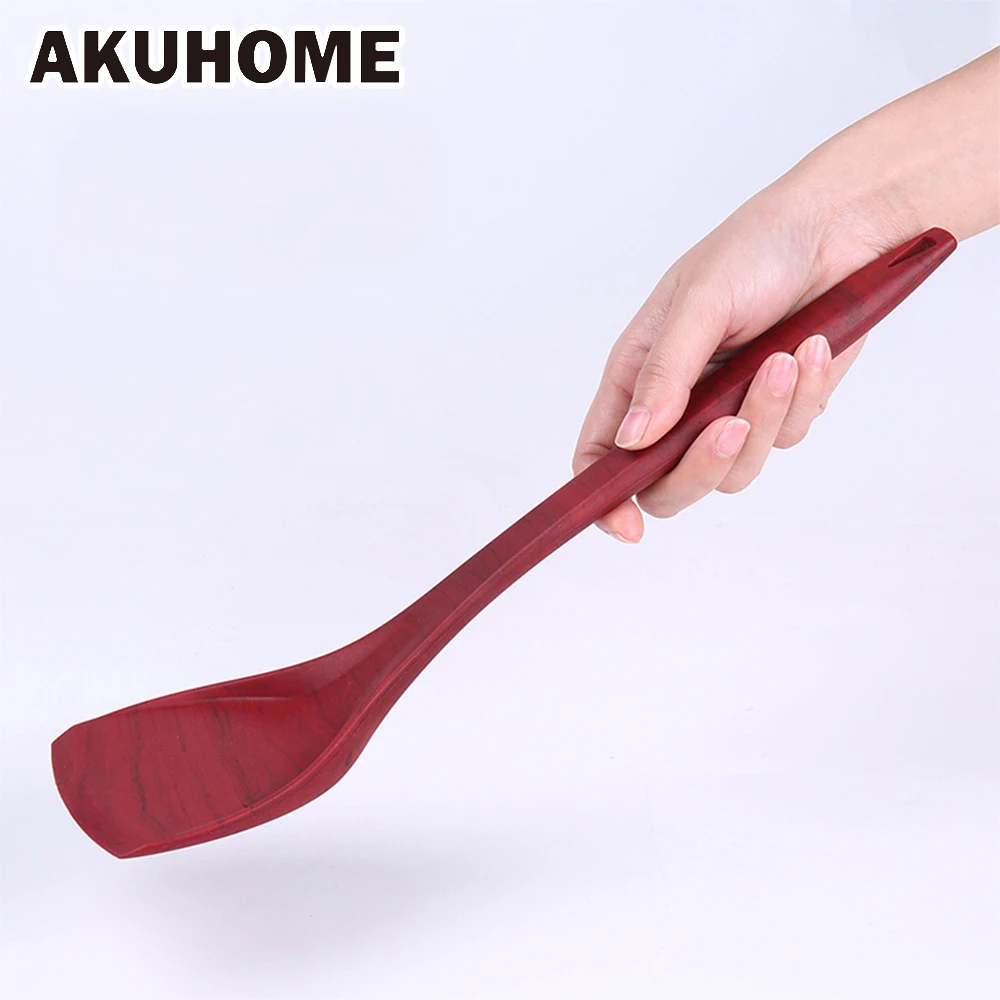 

Food-grade Resistant High Temperature Shovel Non-stick Silicone Spatula Does Not Hurt The Wood Grain Color One Cooking Utensils