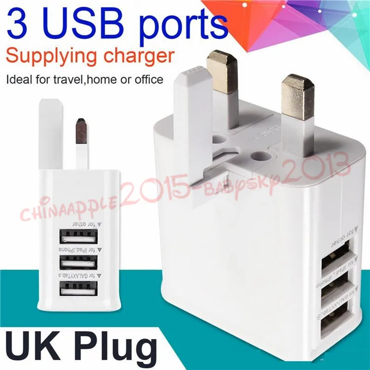 Redbearlin 3 порта USB 5V 3A с евровилкой зарядное устройство для Samsung Galaxy Tab Note 2 S4 S5 HTC LG Iphone