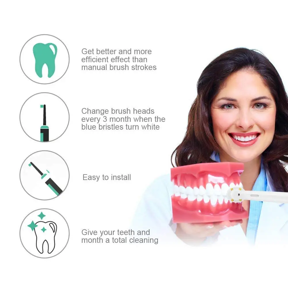 12 шт. для Oral B 3D белая сменная электрическая зубная щетка Braun Triumph Vitality