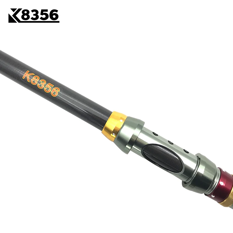 K8356 карбоновая портативная телескопическая удочка спиннинговая морская