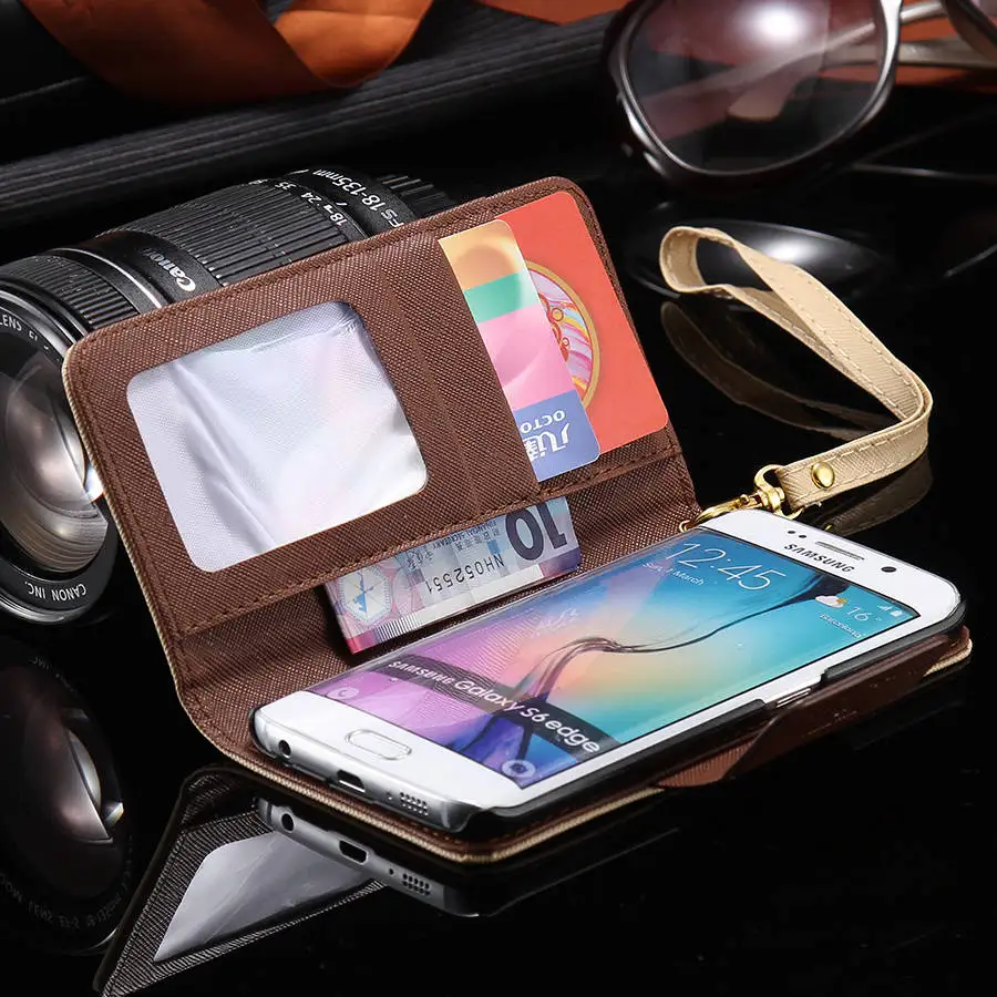 Кожаный чехол KISSCASE для iPhone 6 7 Plus защитный чехол-подставка Samsung S3 S4 S5 S6 крышка Edge |