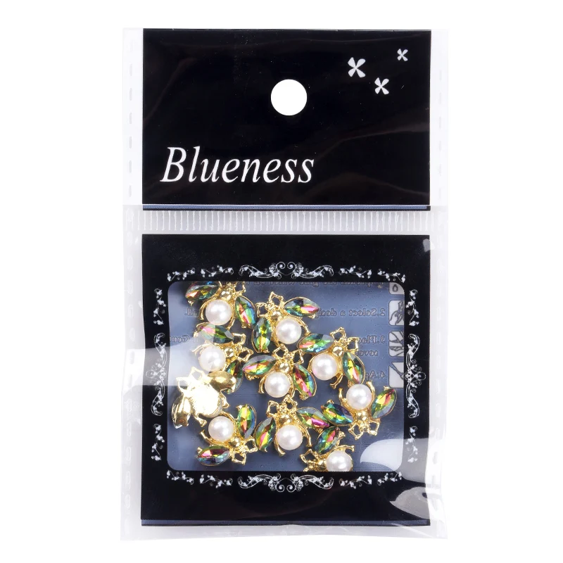 Blueness 10 шт./лот 3D пчела украшения для ногтей сделай сам блестящие ногти стразы