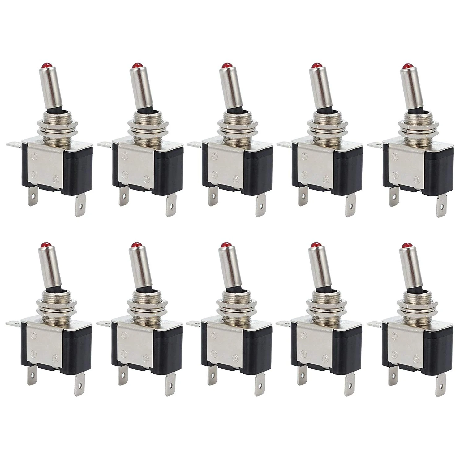 10 шт 12V 20A ВКЛ ВЫКЛ светодиодный светильник кулисный переключатель 2 позиционный