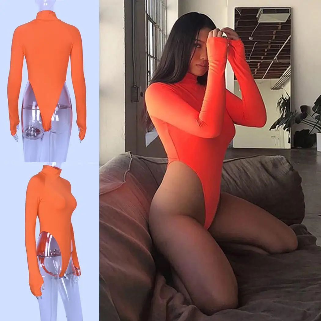 Женский Повседневный однотонный короткий облегающий костюм с длинным рукавом и