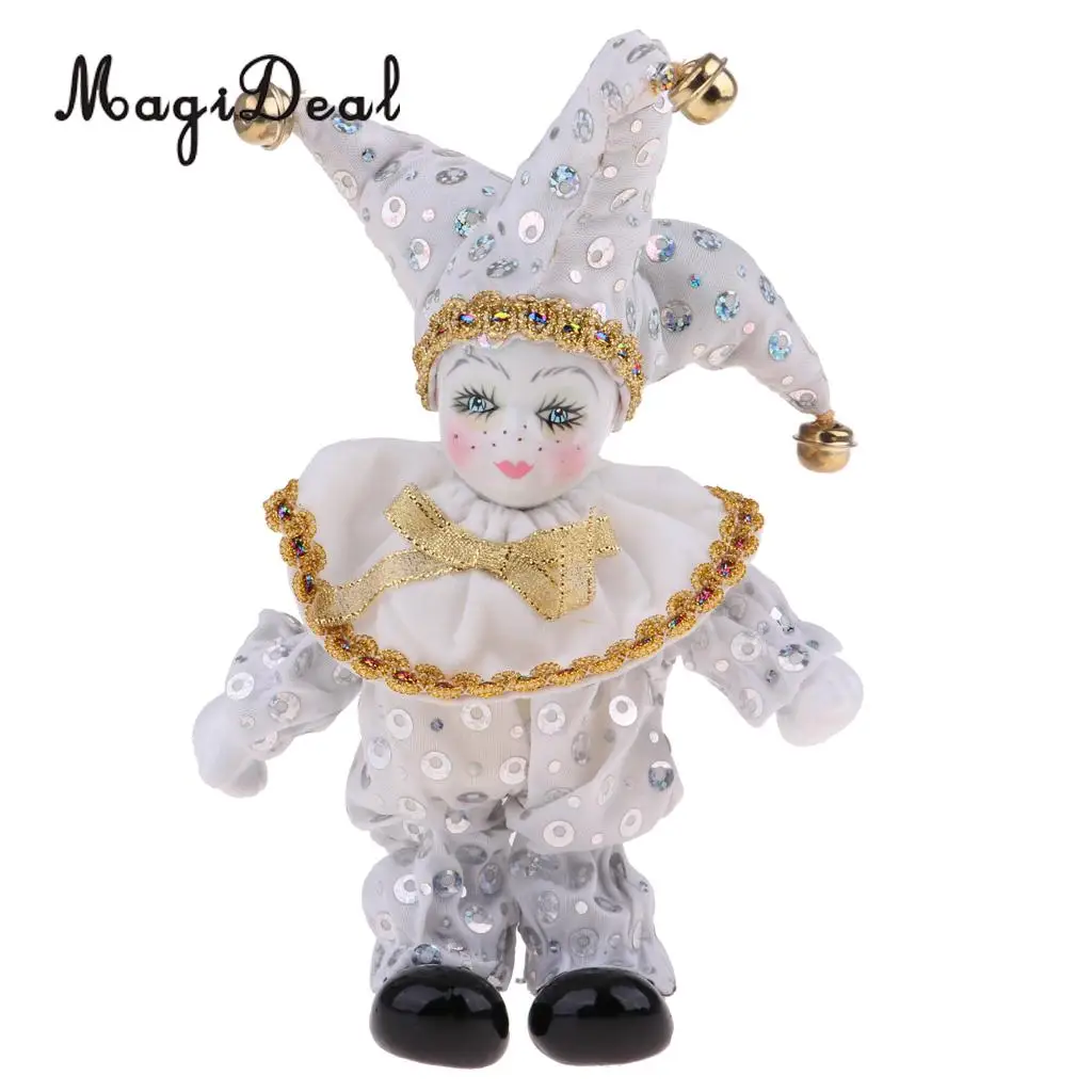 Baby Angel Model Triangel Doll Harlequin Clown Doll Toys Birthday Festival Gifts Crafts White