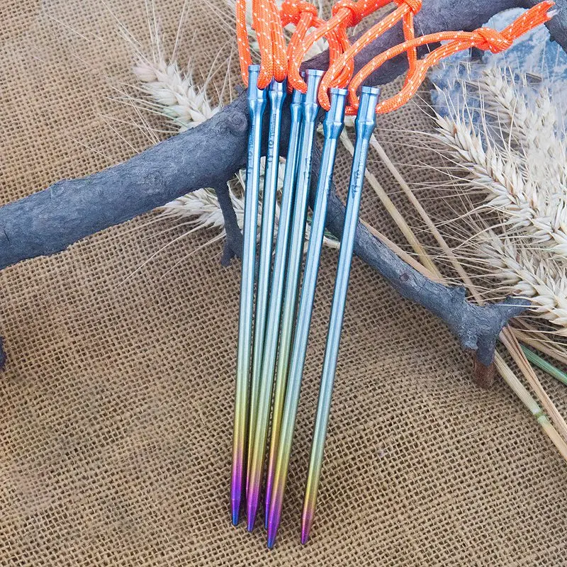 6 шт. Тито титановый сплав палатка Peg шип наружная туристическая вспомогательная