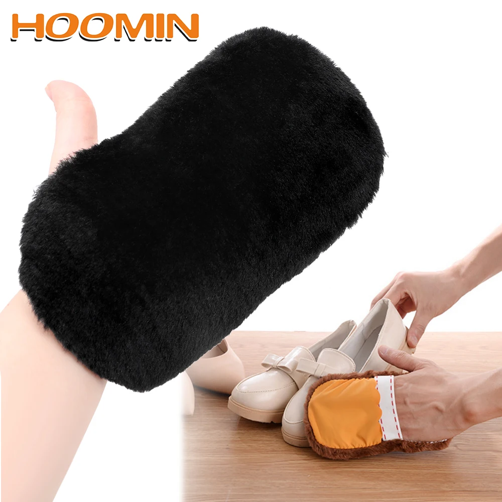 HOOMIN обувь очиститель Mitt замша случайный цвет уход за обувью щетка протрите