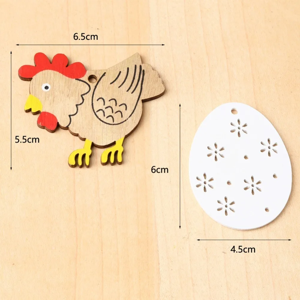 8 шт./компл. счастливые пасхальные принадлежности курица и яйцо деревянные вырезы