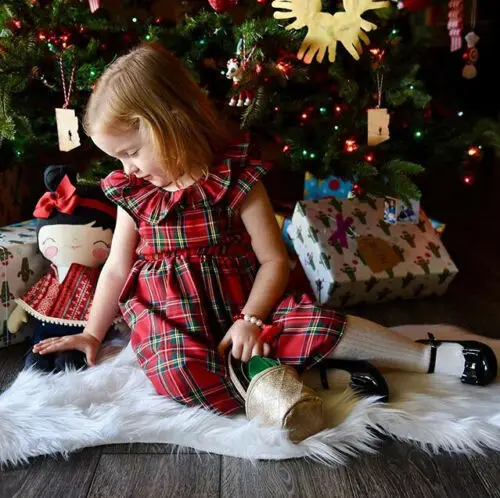 2019 New Arrival 1-6T Checked Girls Princess Sleeveless Dress Kids Baby Party Pageant Xmas Tulle Tutu Wholesale Pudcoco | Детская одежда