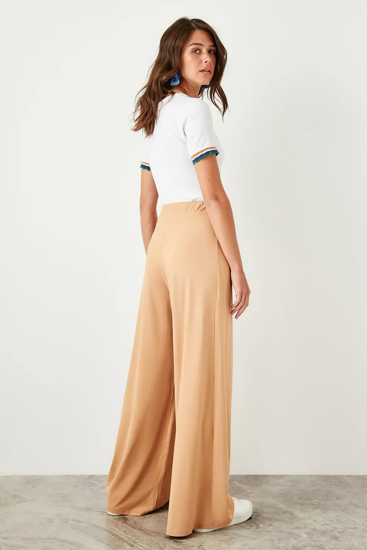 Trendyol Camel Bol Cutout Knitted Pants TWOSS19DU0155 | Женская одежда