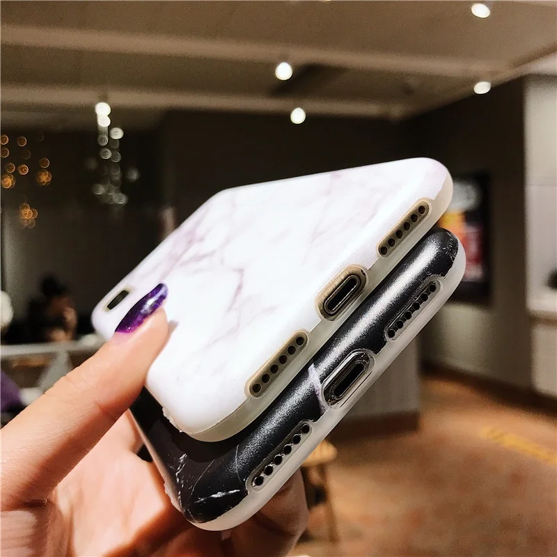 Чехол из гранитного камня с мраморной текстурой для iPhone XS Max XR 6 S 8 7 Plus X Тонкий
