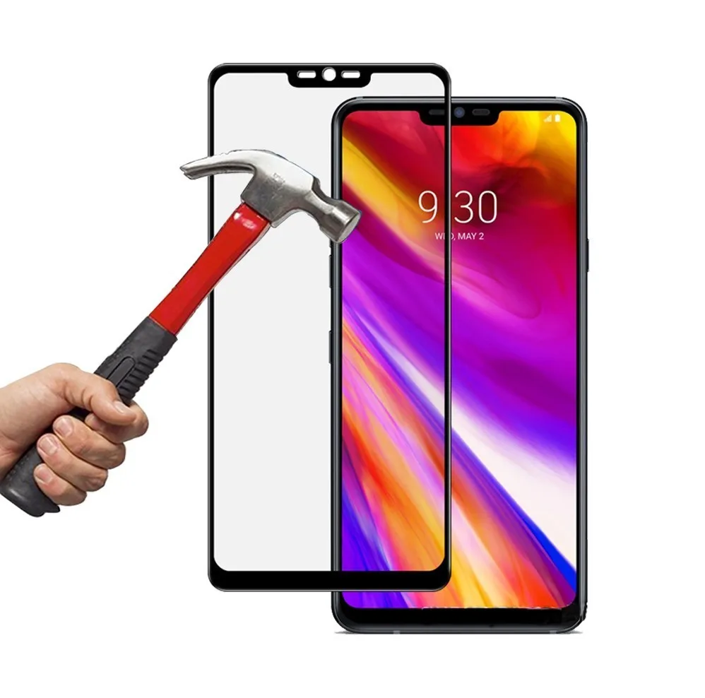 Для LG G7 ONE Fit f7 fit + Полное покрытие 0 3 мм 2.5D 9H закаленное стекло для защиты экрана от